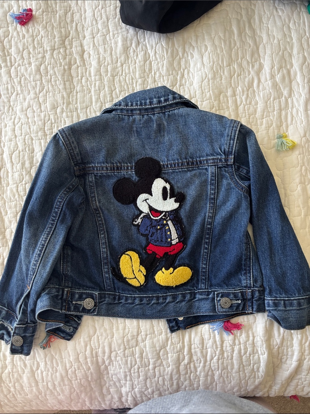 GAP Kids Blue Denim Jacket with Mickey Patch